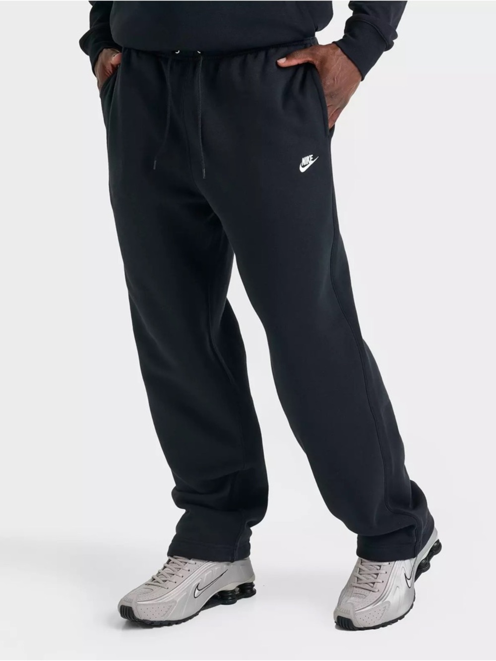 Nike Black Joggers with White Swoosh Logo